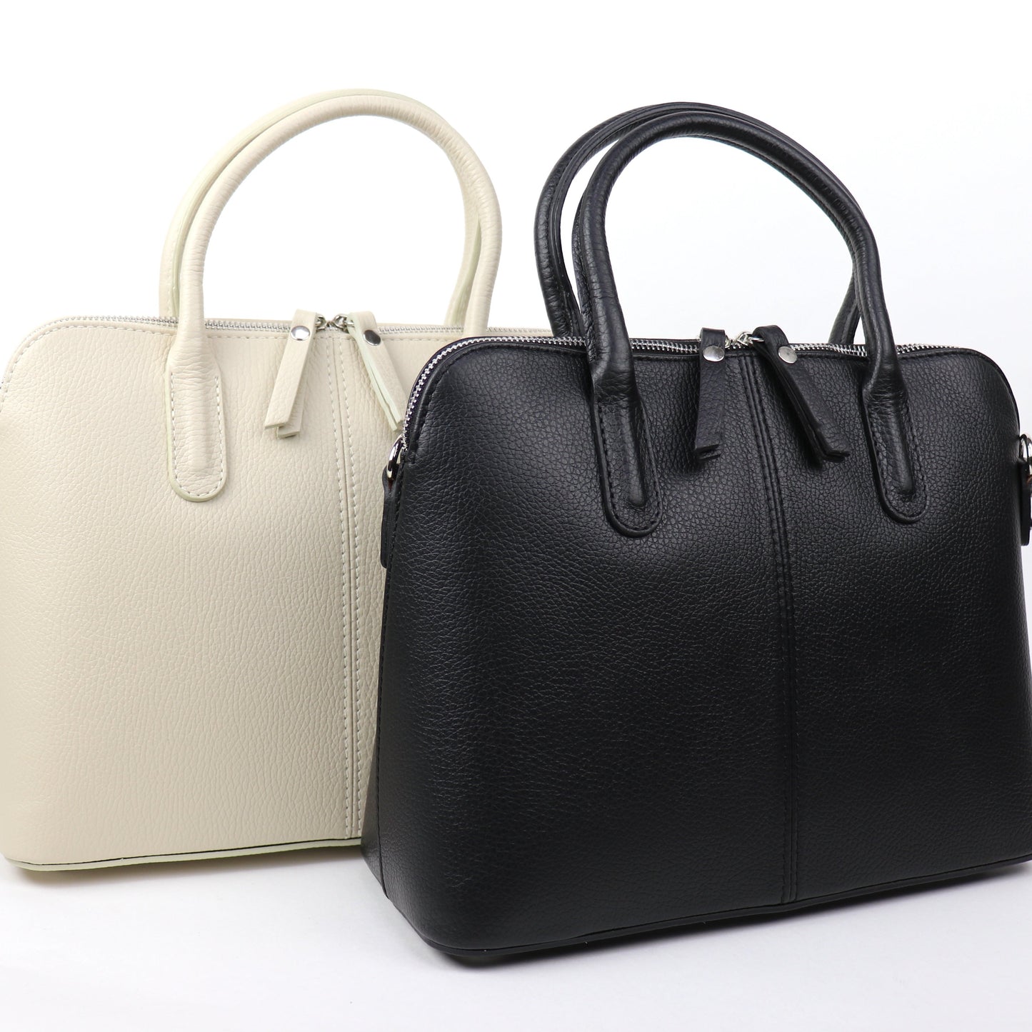 Top Handle Leather Handbag