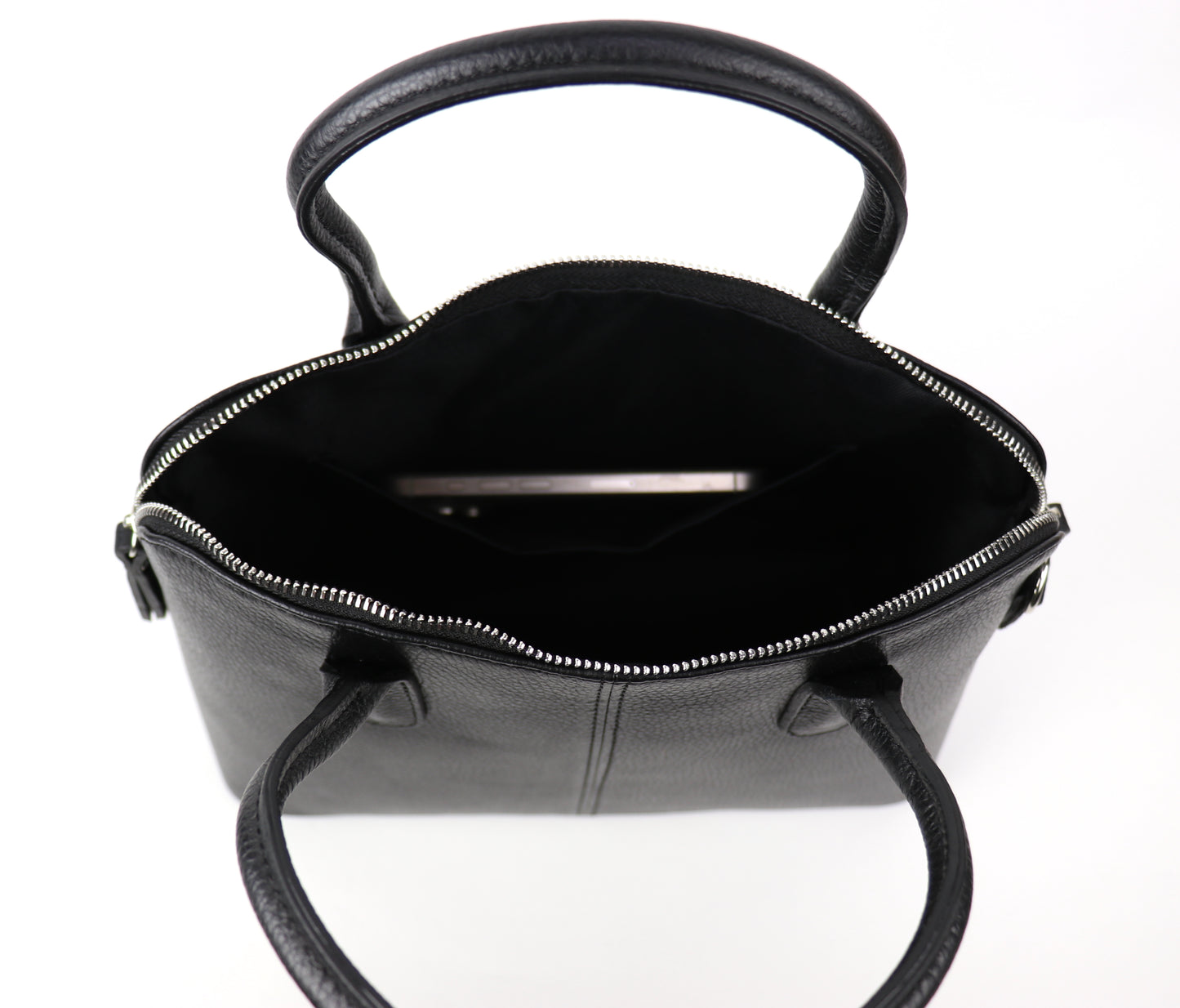 Top Handle Leather Handbag