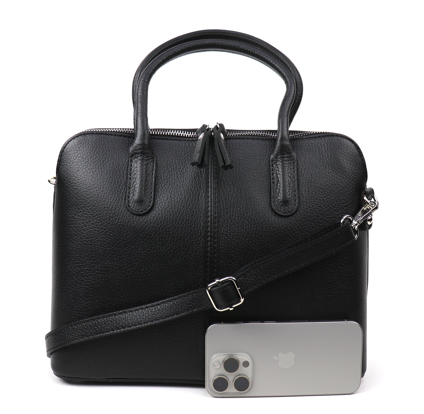 Top Handle Leather Handbag