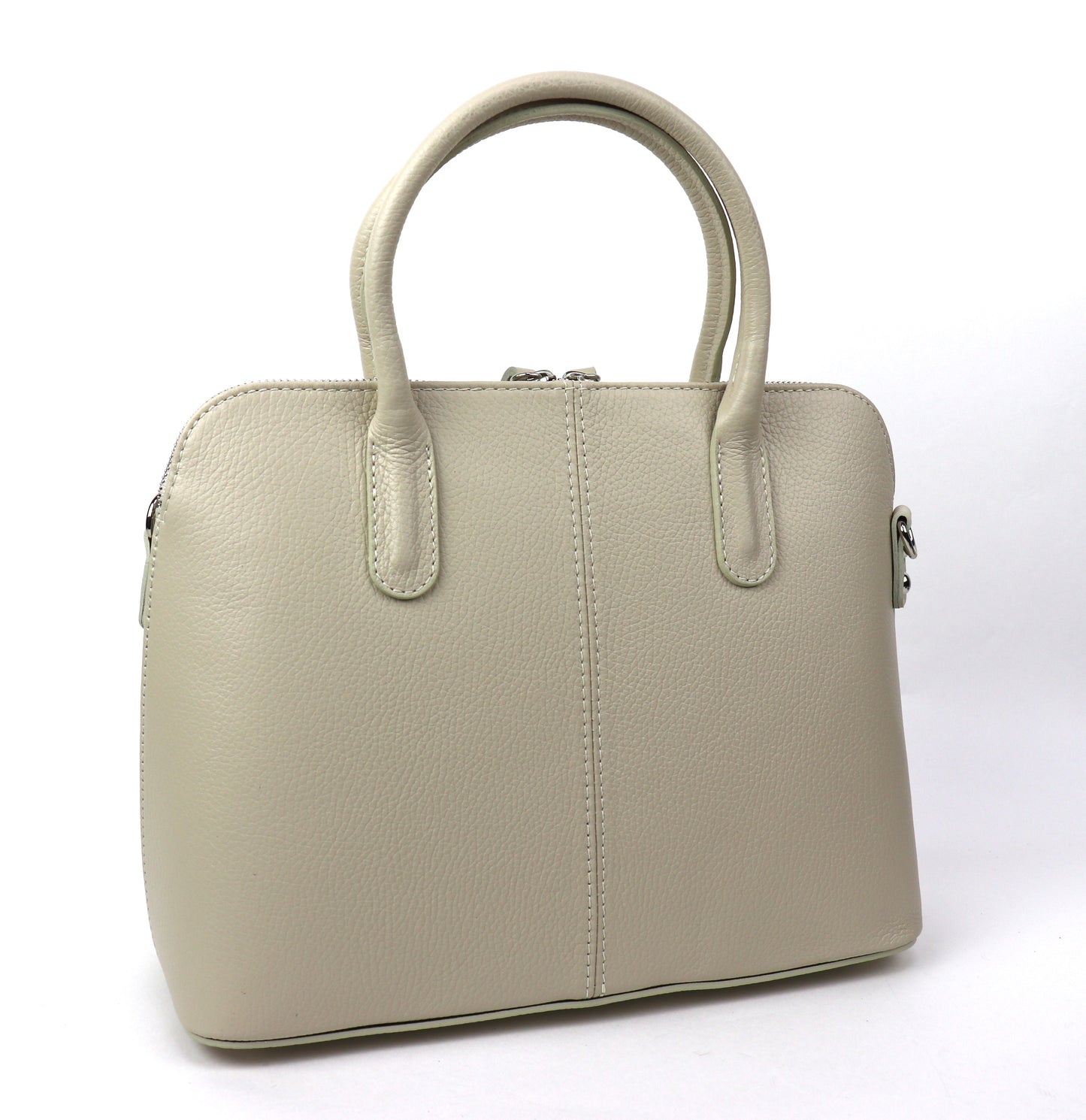 Top Handle Leather Handbag