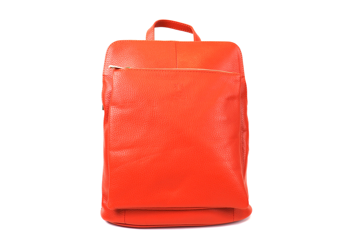 Large Versatile Italian Pebbled Leather Backpack for Laptop