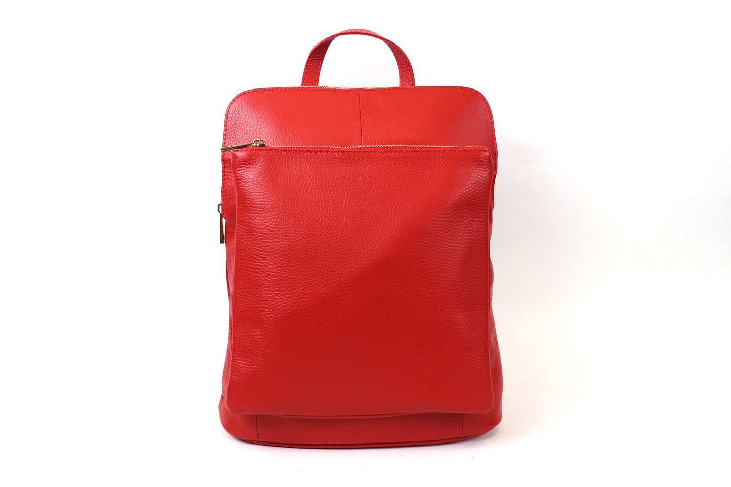 Large Versatile Italian Pebbled Leather Backpack for Laptop