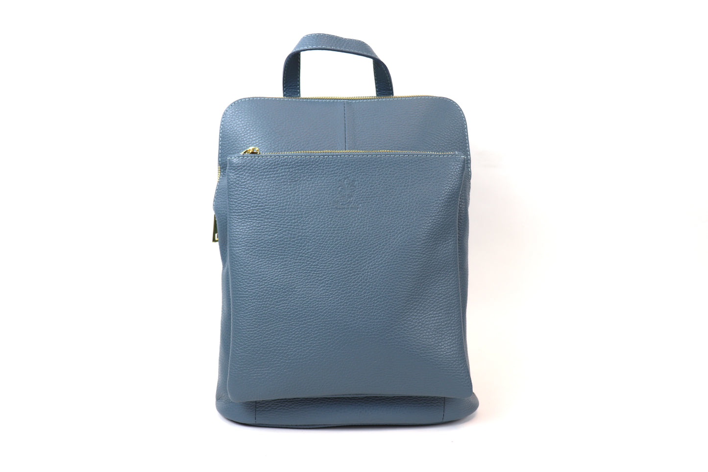 Large Versatile Italian Pebbled Leather Backpack for Laptop