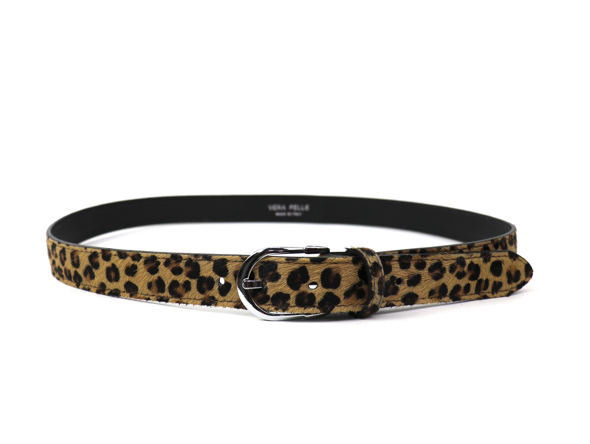 Animal Print Leather Belt – Small Leopard, Large Leopard, and Pony Prints - Lussoinpelle Small leopard Belt