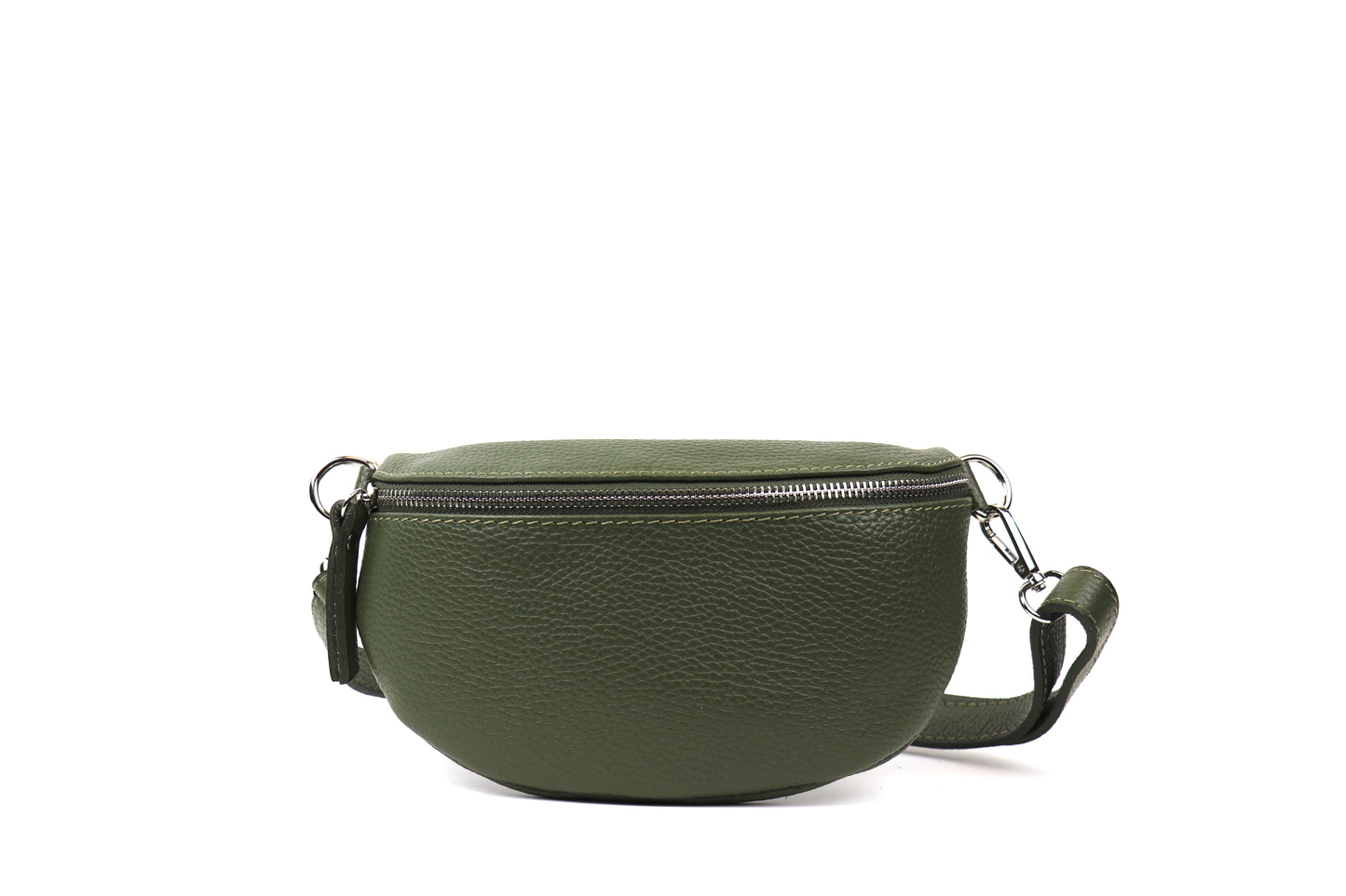 Small Genuine Grain Leather Bumbag