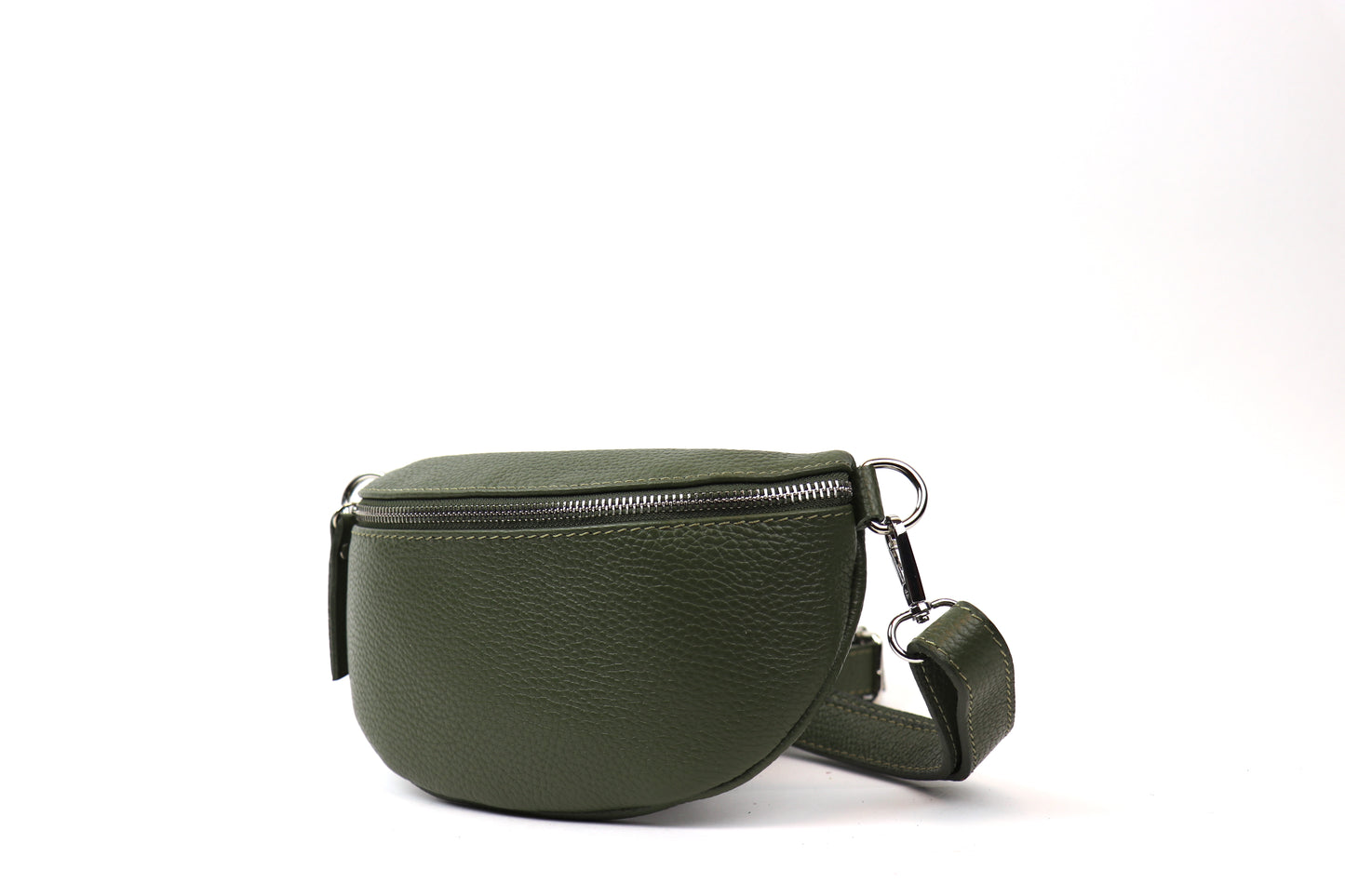 Small Genuine Grain Leather Bumbag