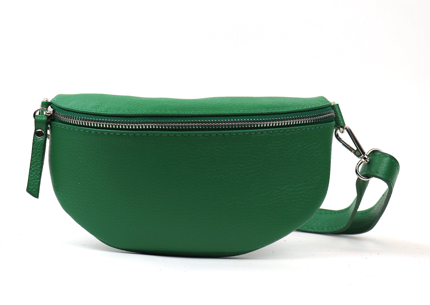 Small Genuine Grain Leather Bumbag