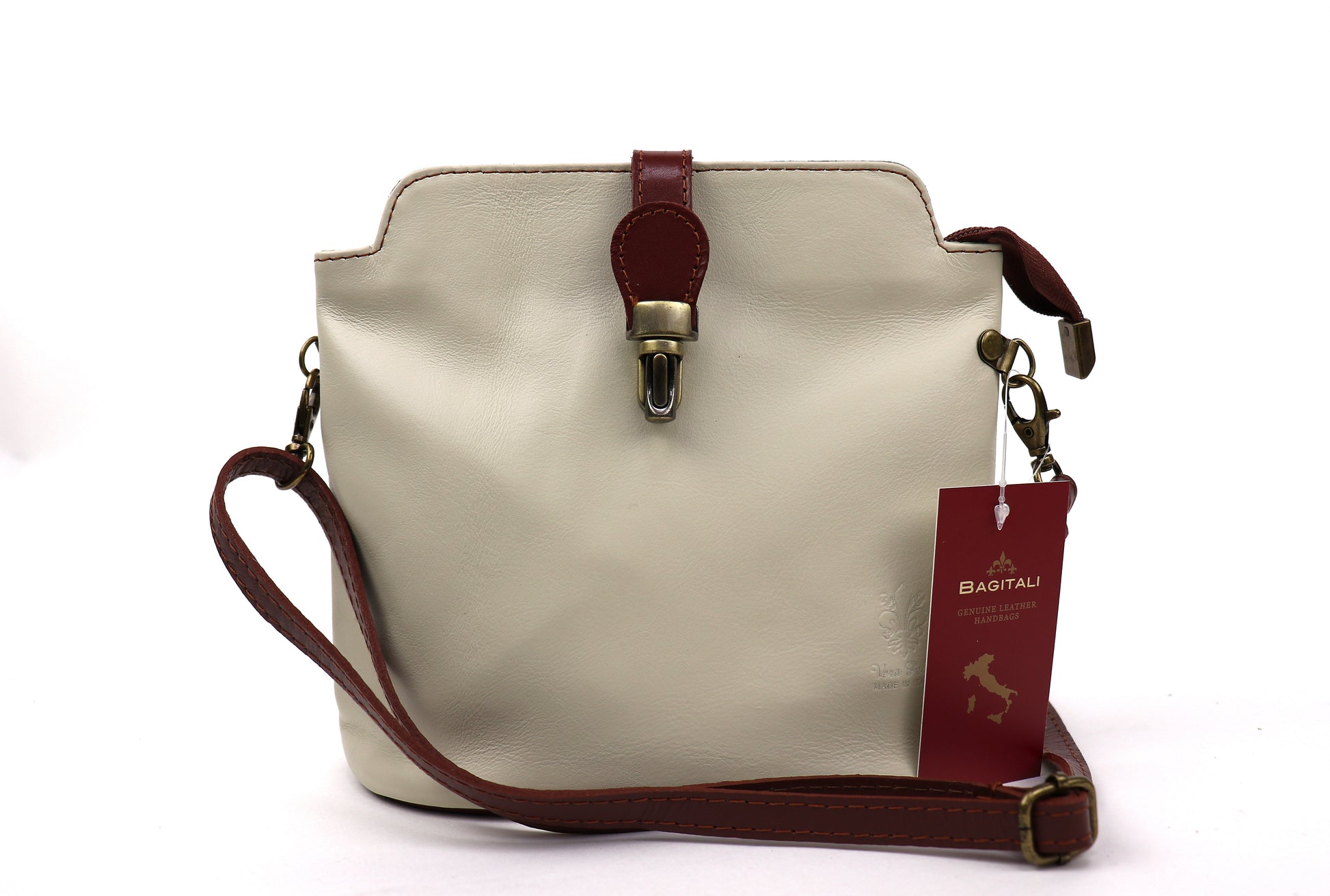 Vera Pelle Leather Crossbody Bag