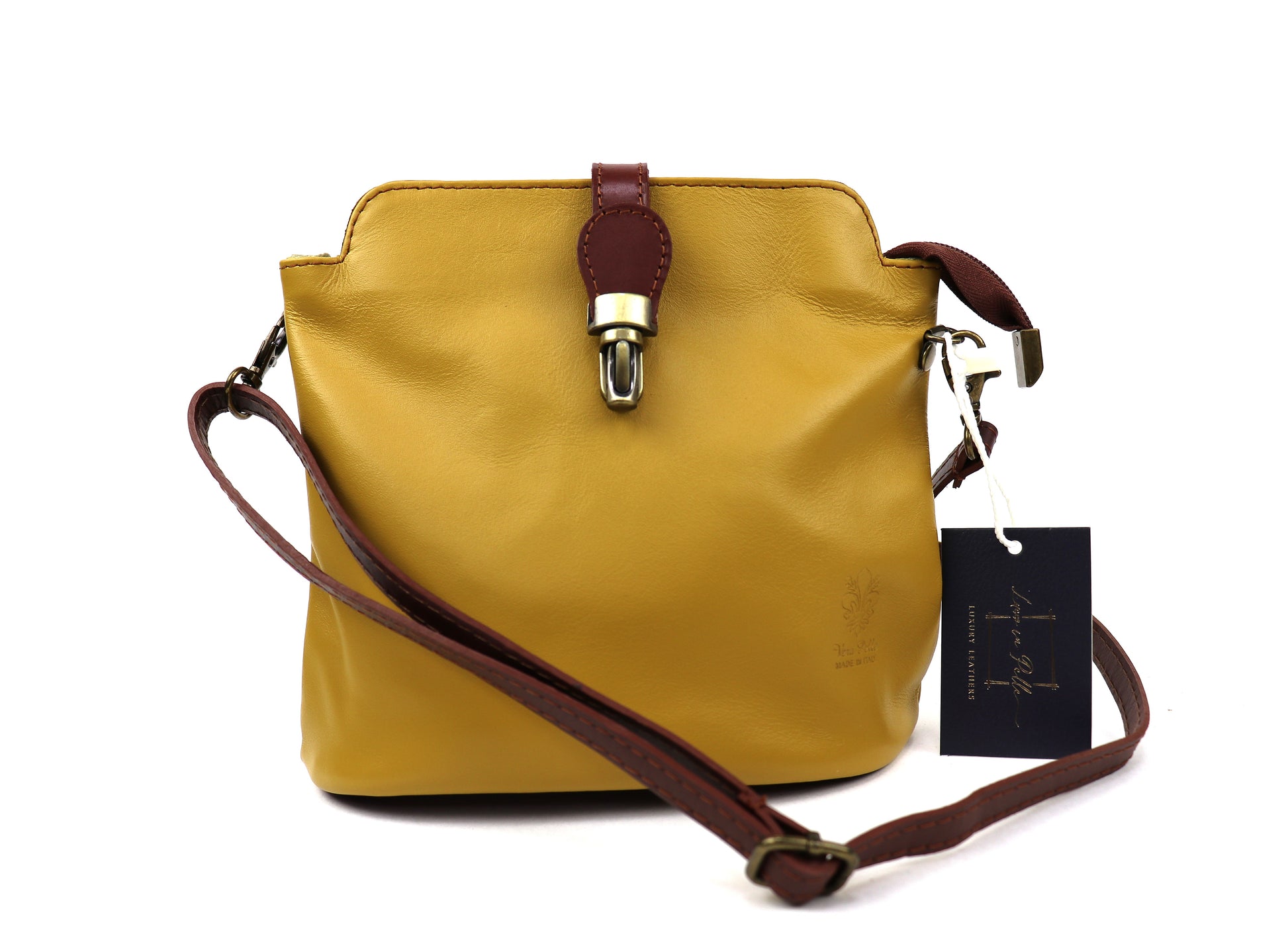 Vera Pelle Leather Crossbody Bag