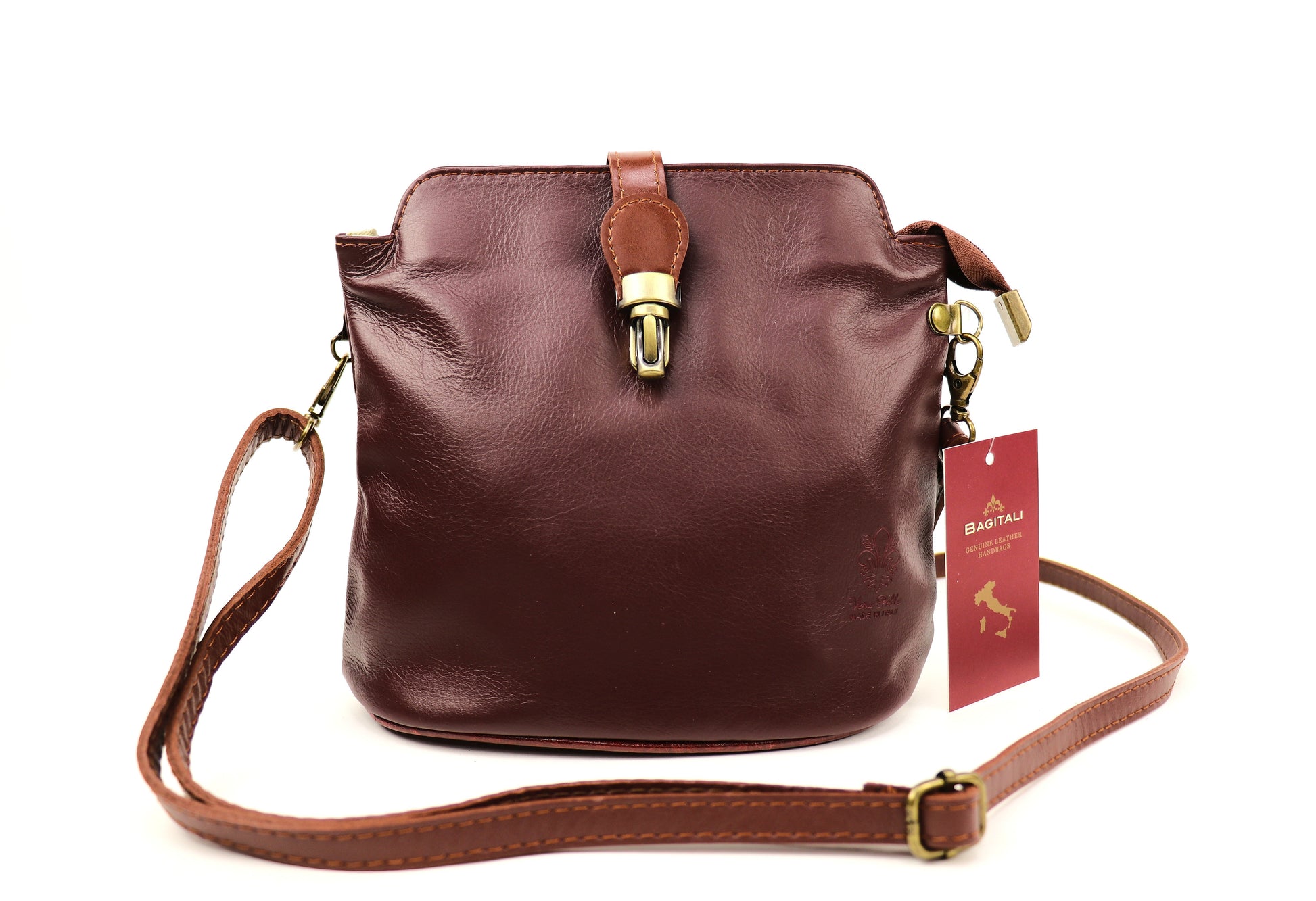 Vera Pelle Leather Crossbody Bag