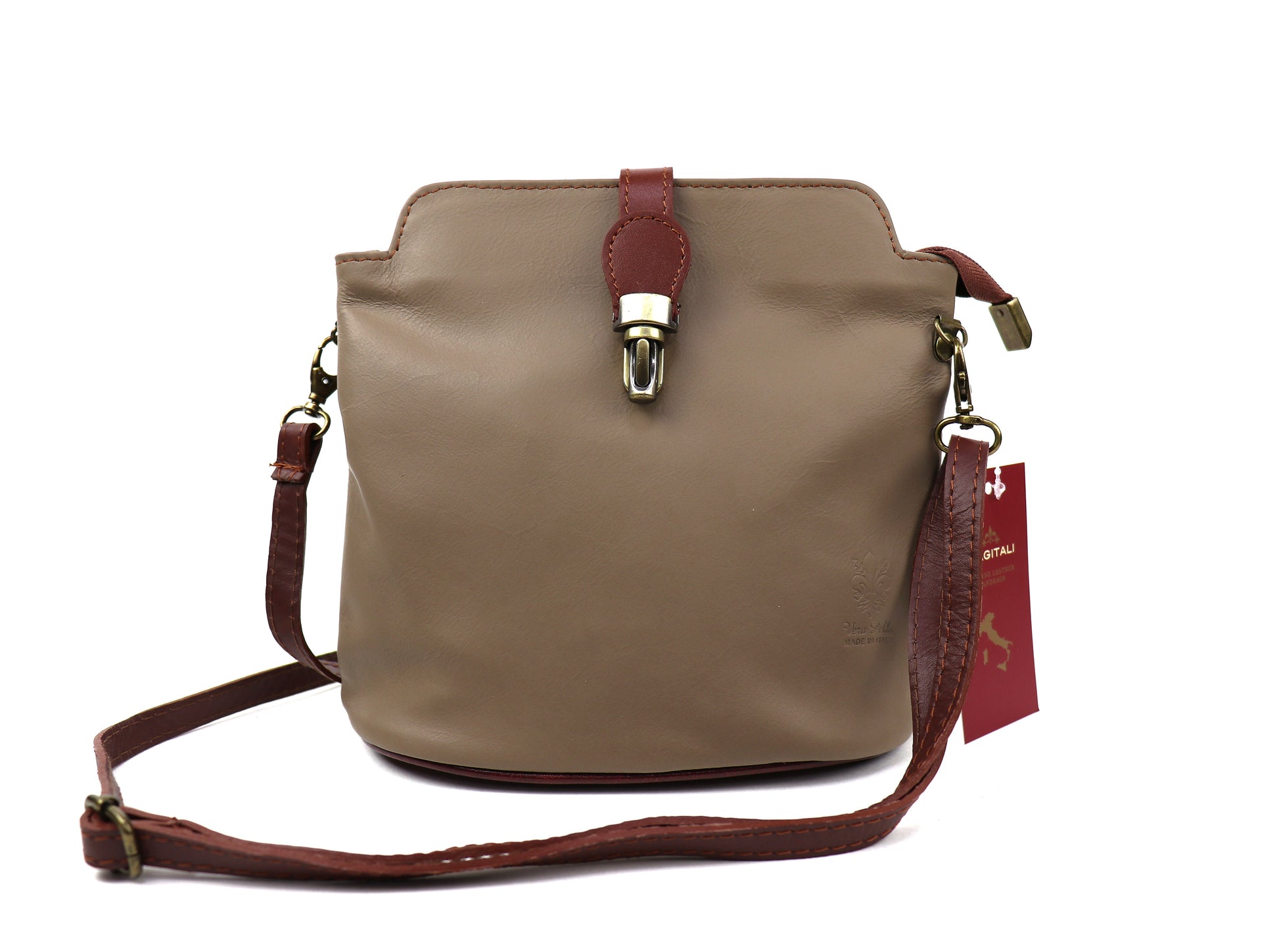 Vera Pelle Leather Crossbody Bag