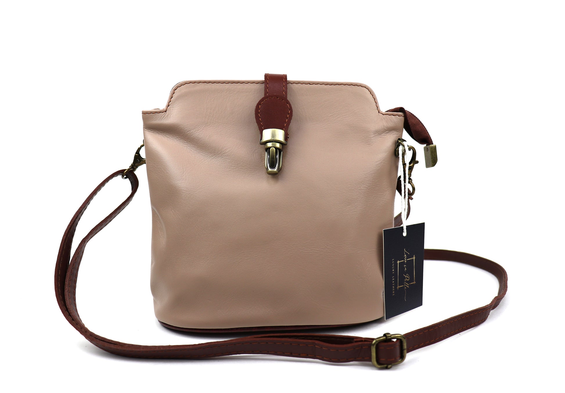 Vera Pelle Leather Crossbody Bag