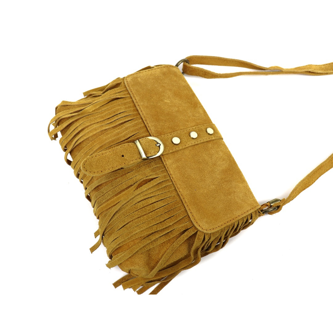 Suede crossbody/shoulder bag