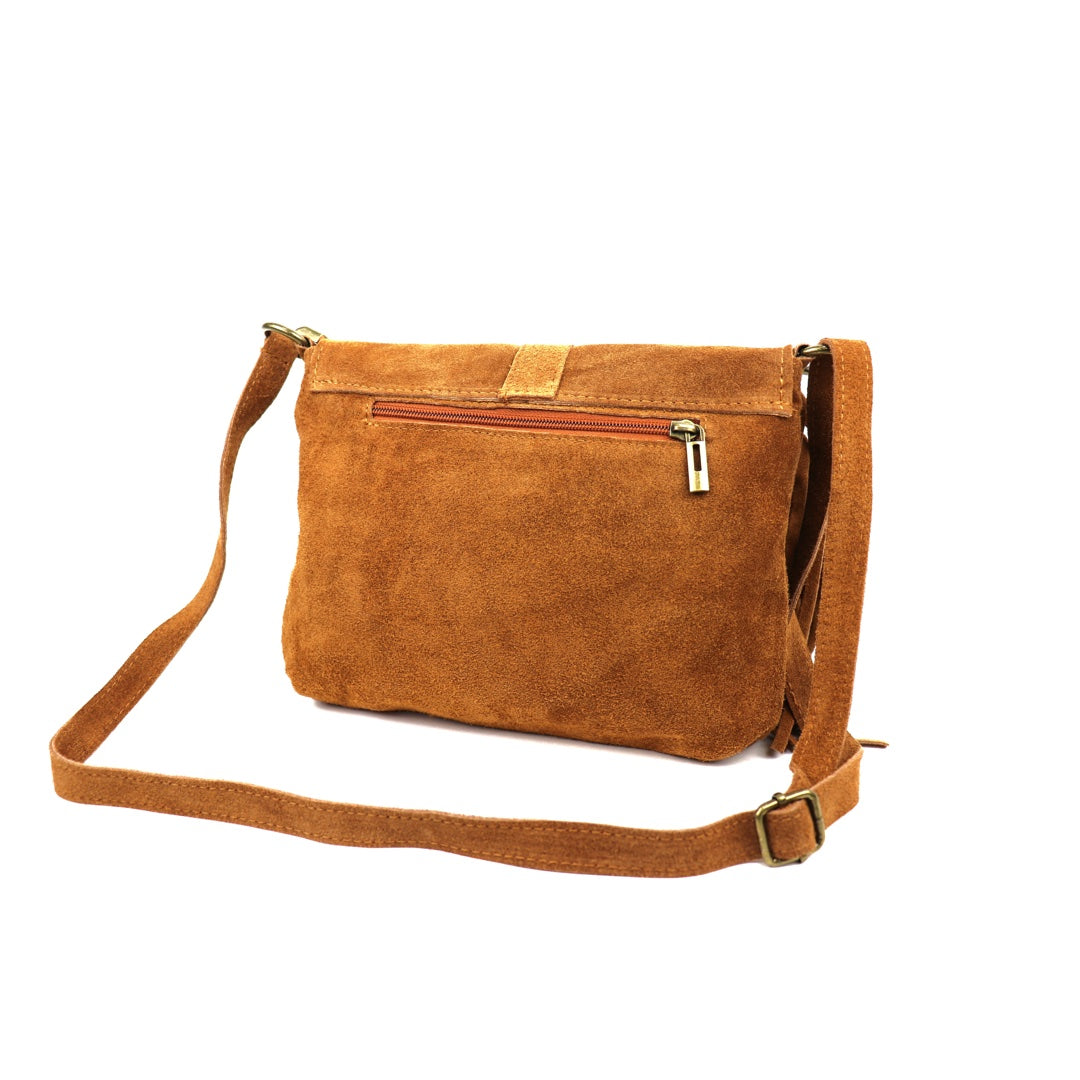 Suede crossbody/shoulder bag