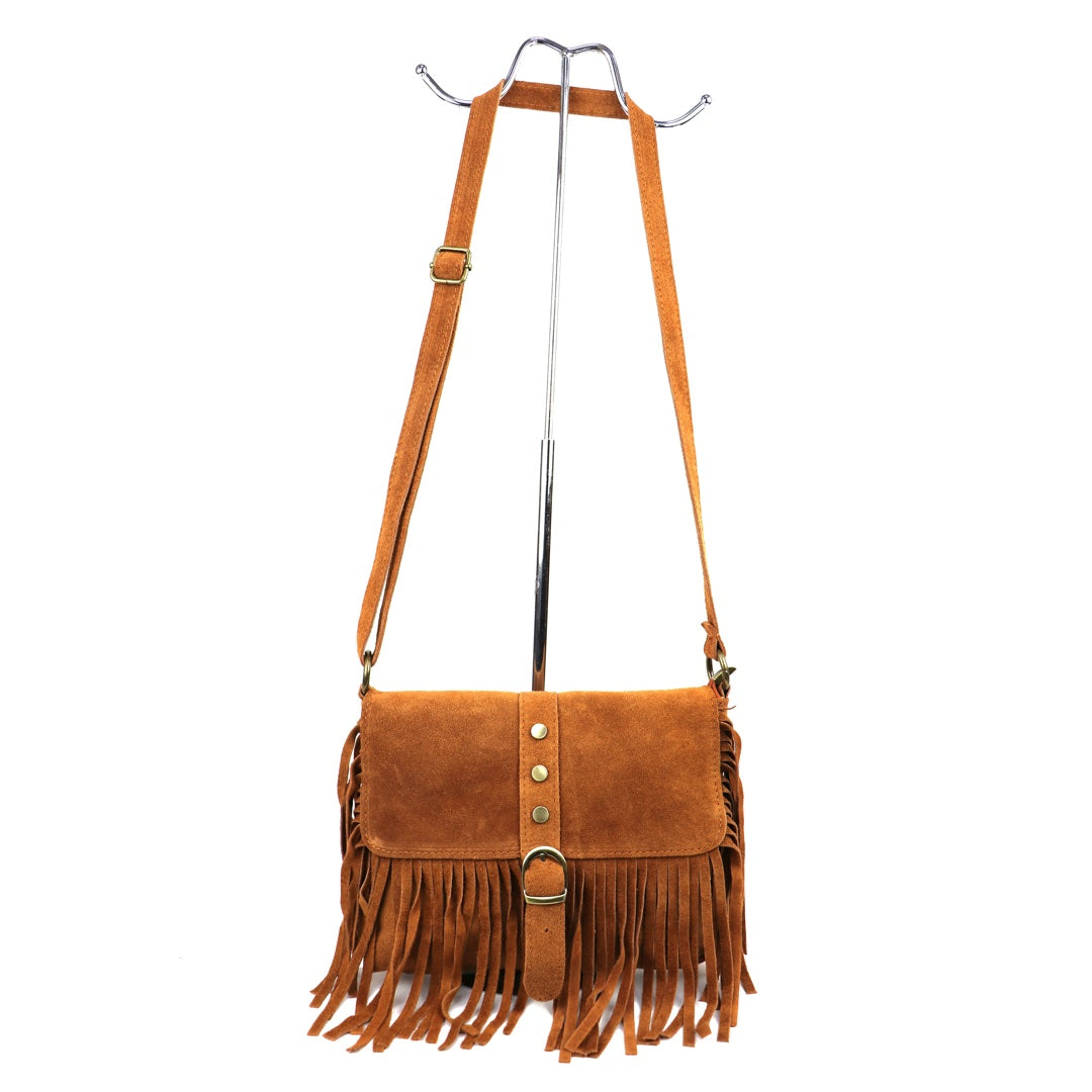 Suede crossbody/shoulder bag