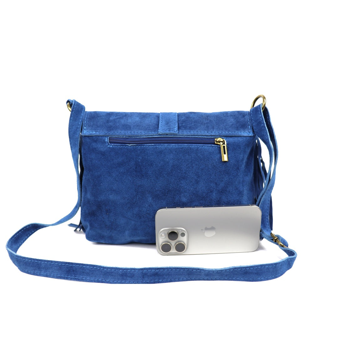 Suede crossbody/shoulder bag