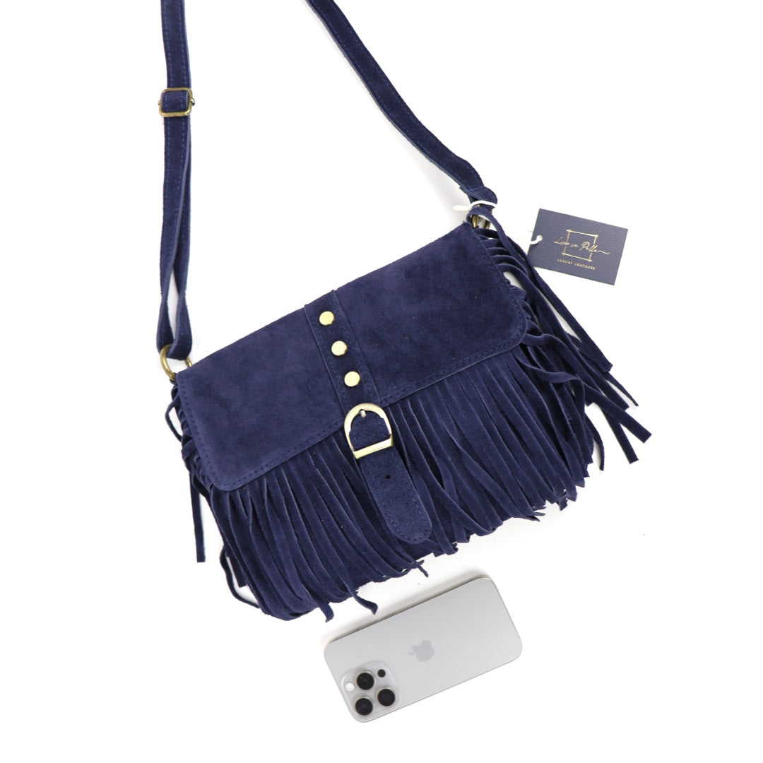 Suede crossbody/shoulder bag