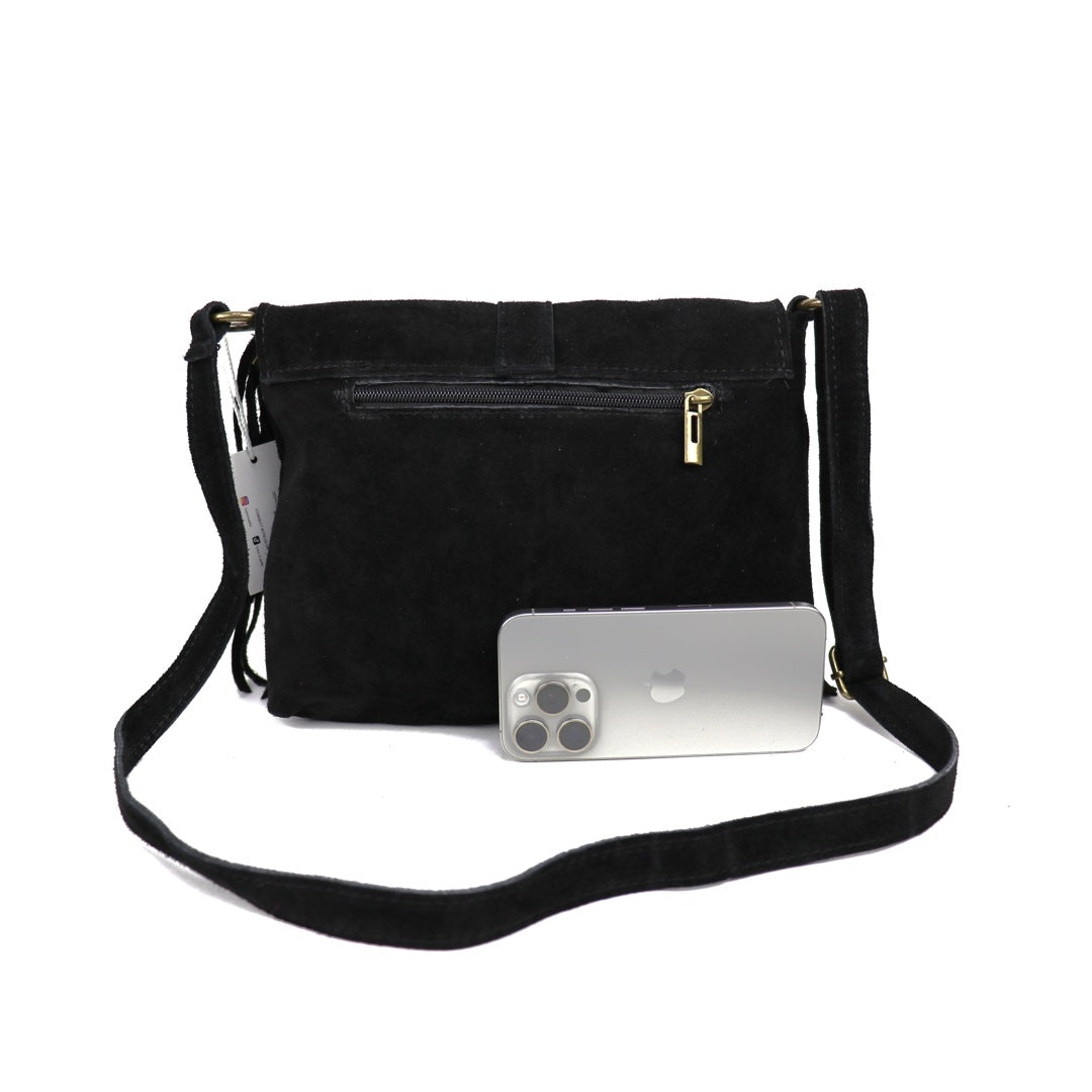 Suede crossbody/shoulder bag