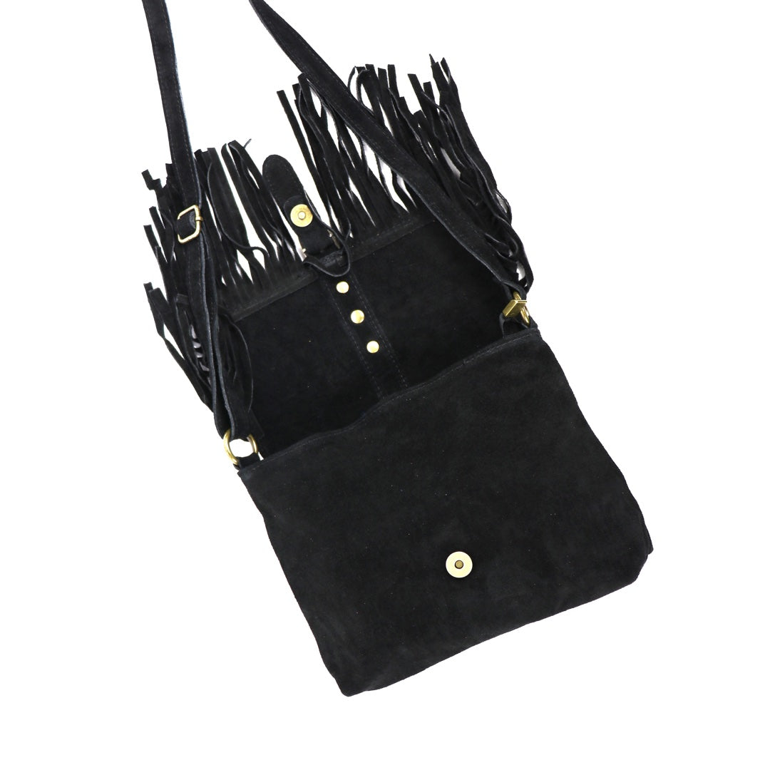 Suede crossbody/shoulder bag