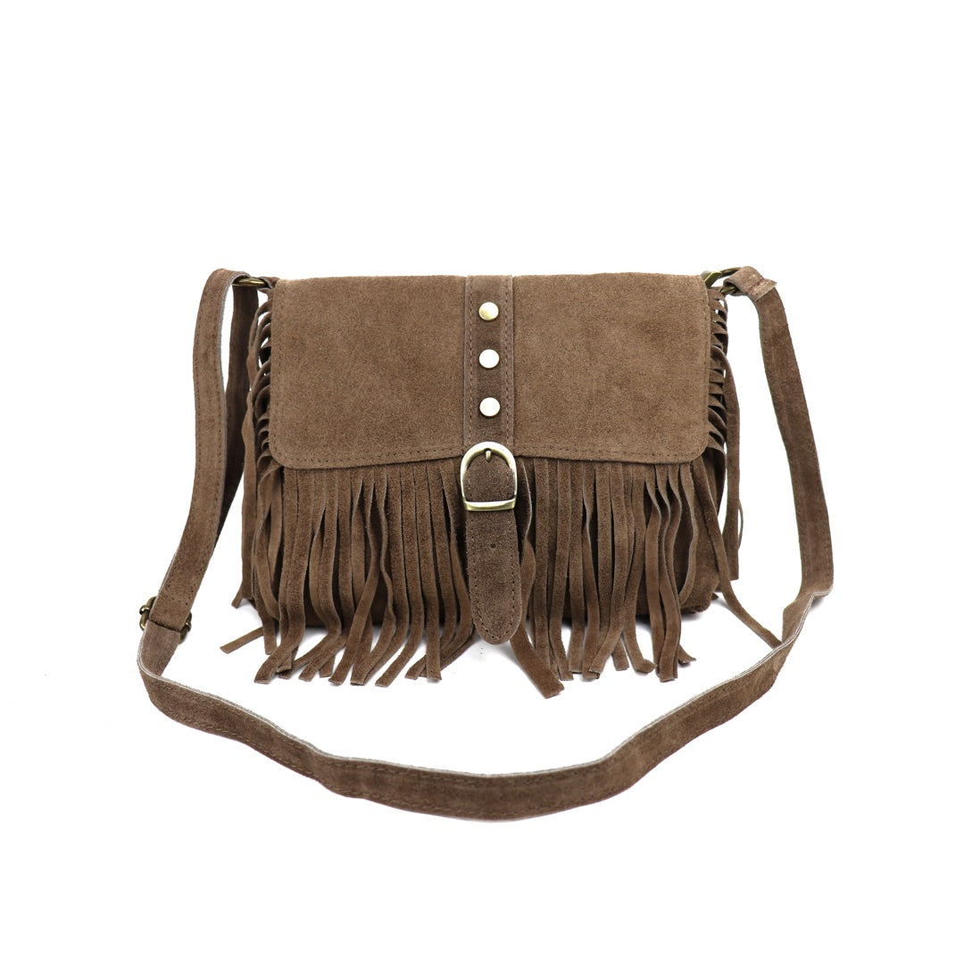 Suede crossbody/shoulder bag