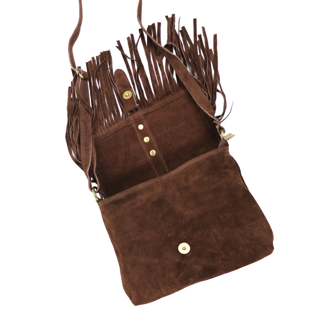 Suede crossbody/shoulder bag