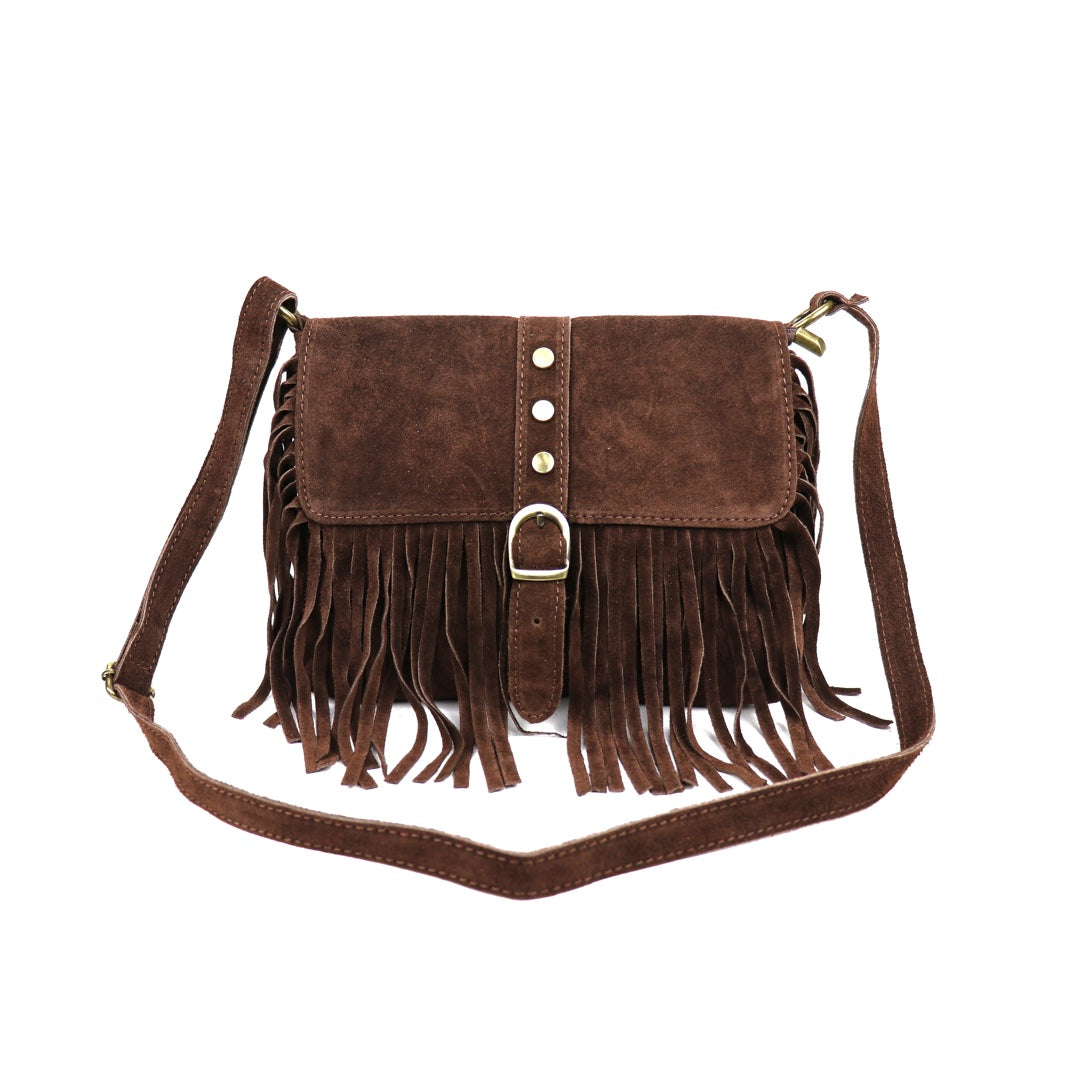 Suede crossbody/shoulder bag