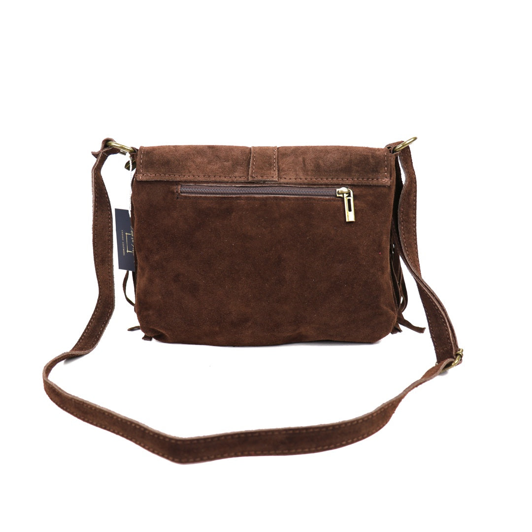 Suede crossbody/shoulder bag