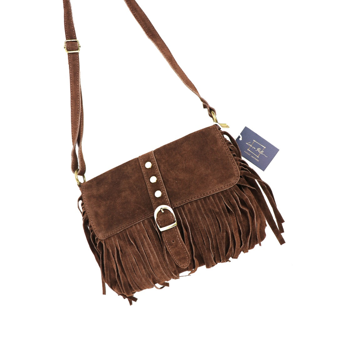 Suede crossbody/shoulder bag