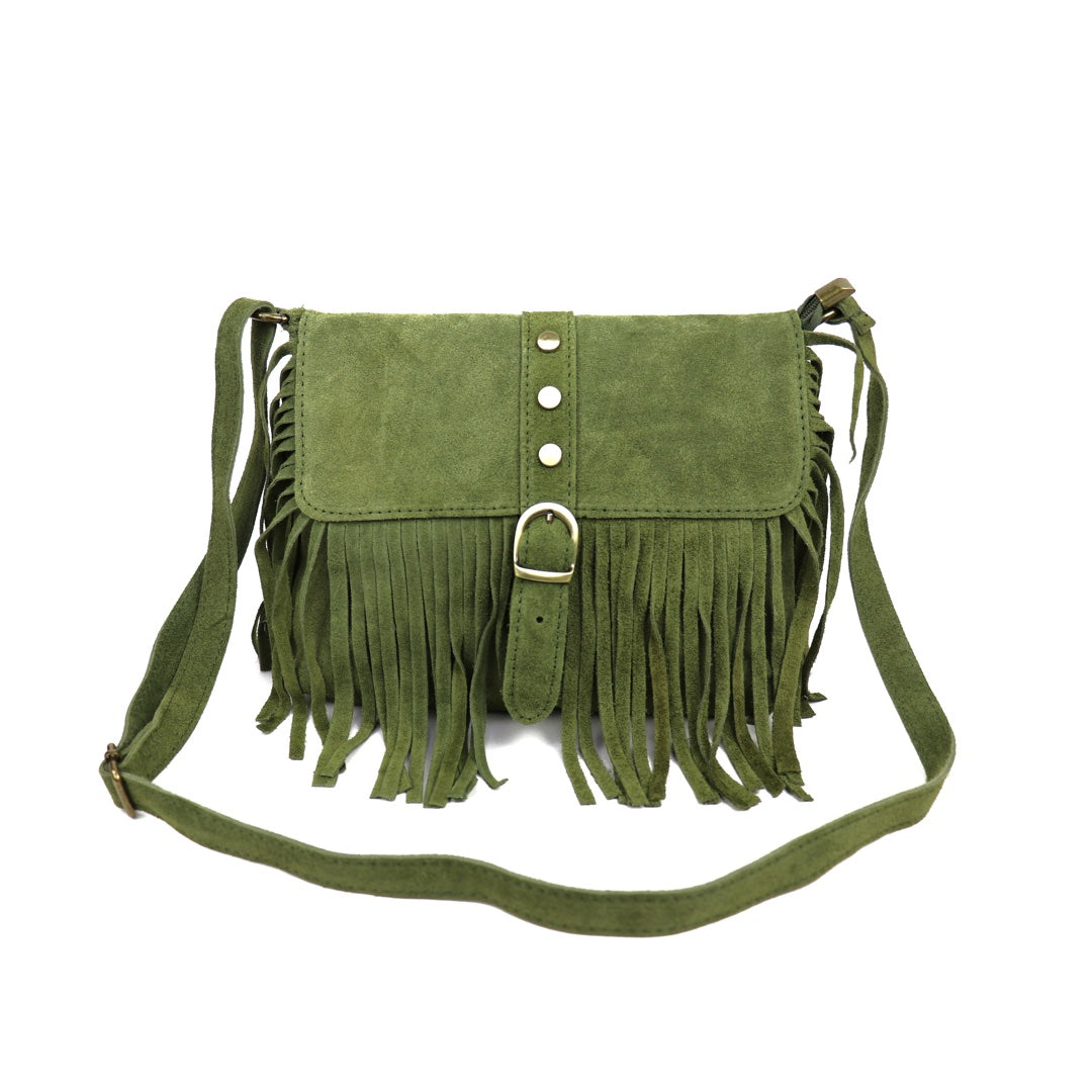 Suede crossbody/shoulder bag