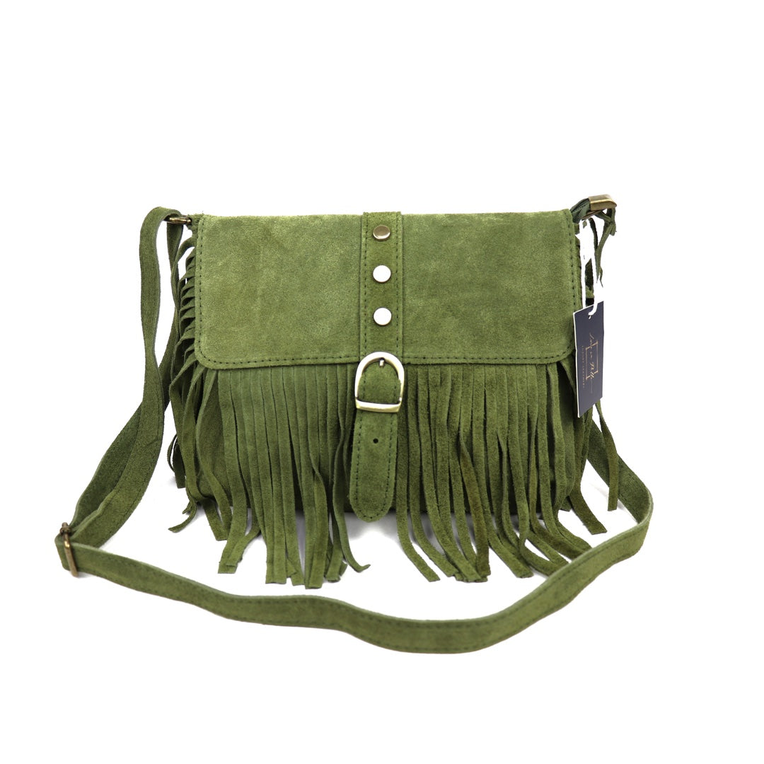 Suede crossbody/shoulder bag