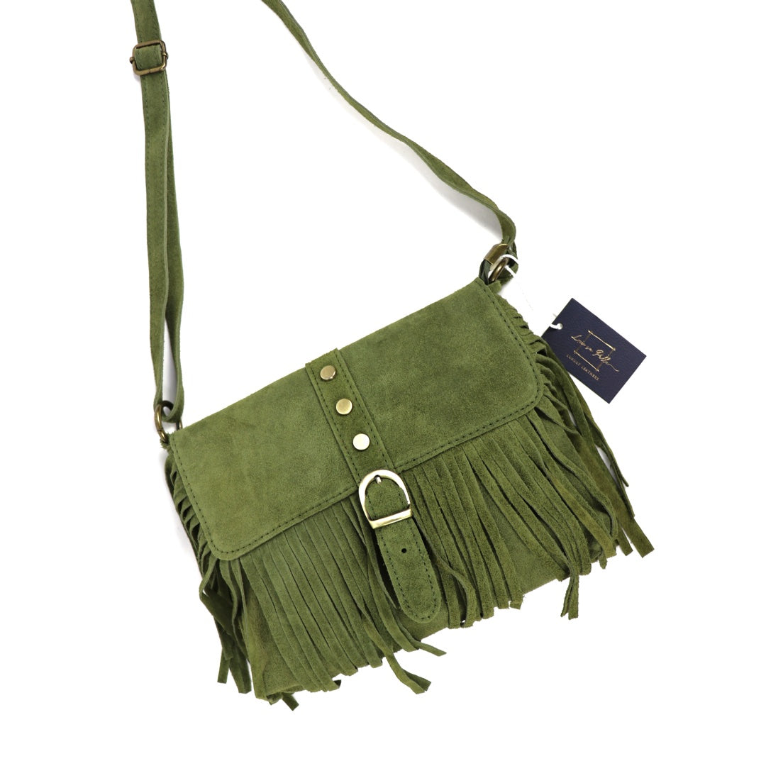 Suede crossbody/shoulder bag