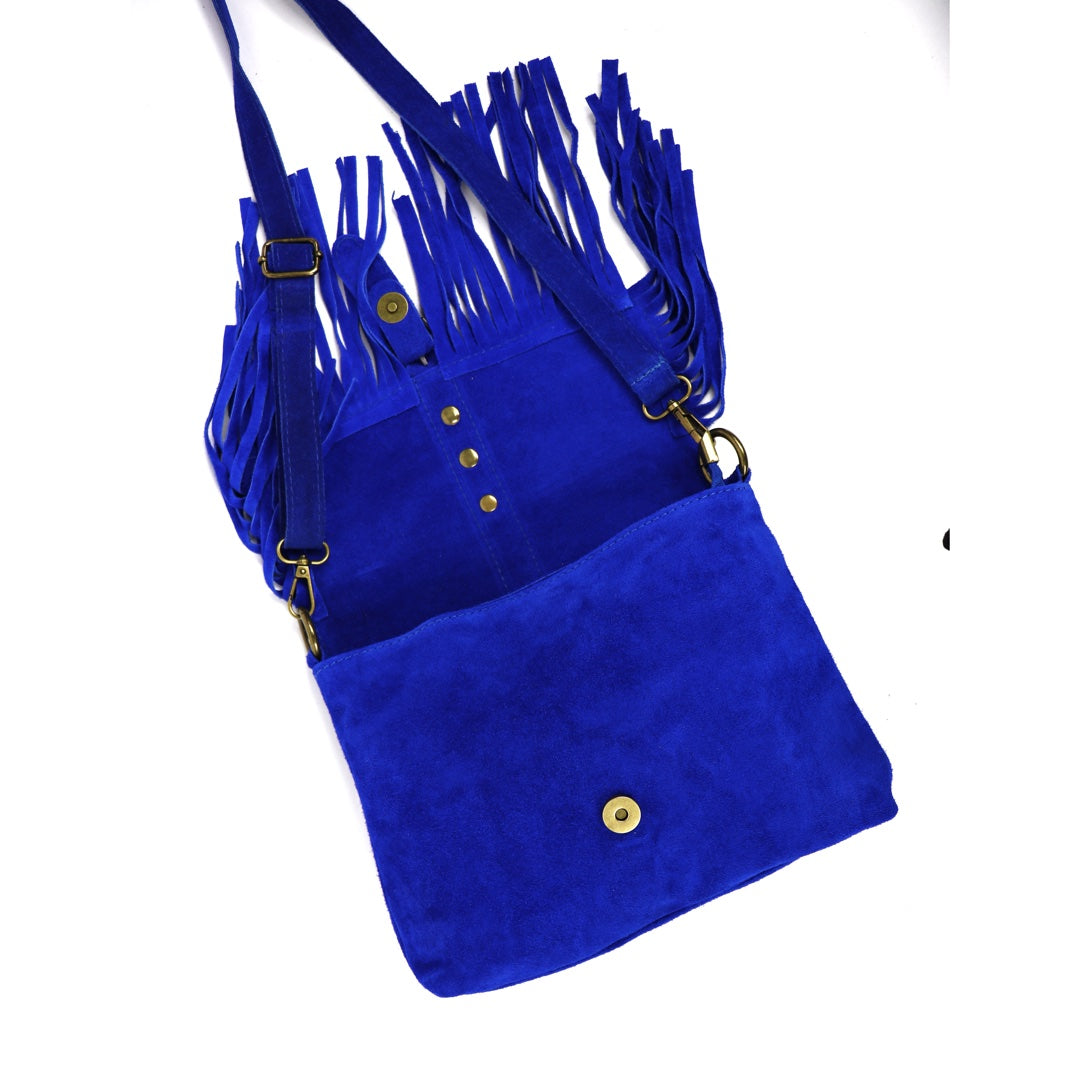 Suede crossbody/shoulder bag