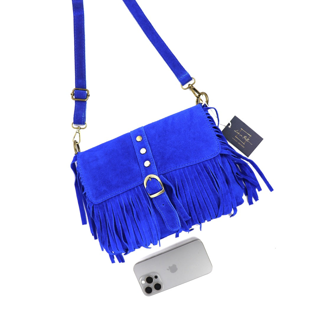 Suede crossbody/shoulder bag