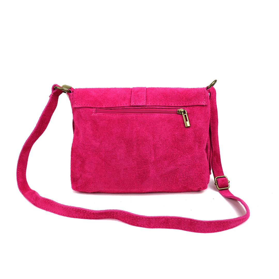 Suede crossbody/shoulder bag