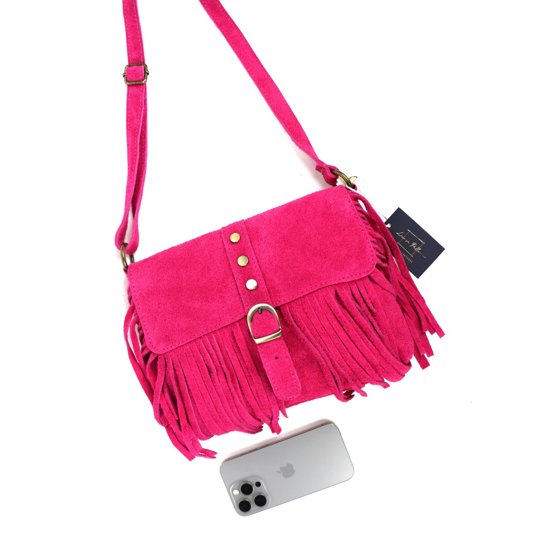 Suede crossbody/shoulder bag