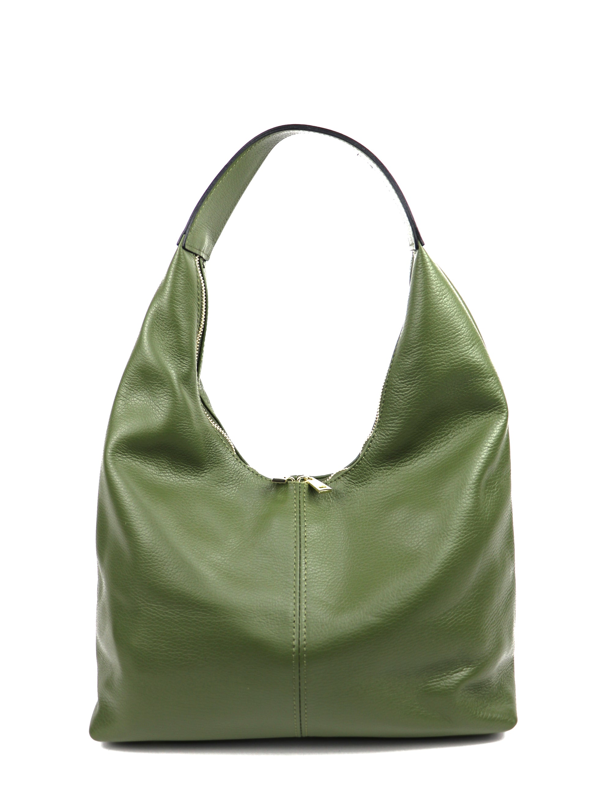 Structured Shoulder Bag OLIVE / TAN