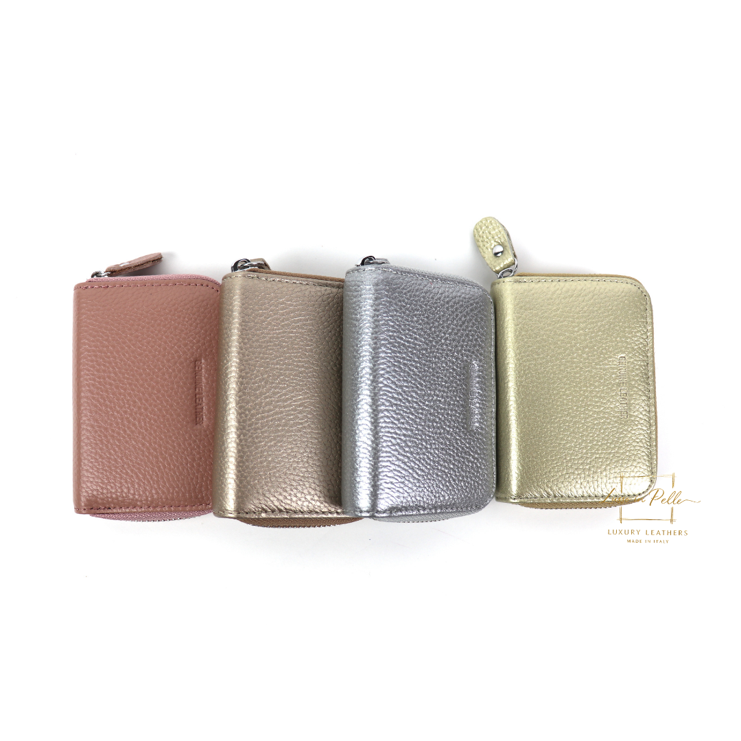 Small Leather Card Holder Wallet - Lussoinpelle 