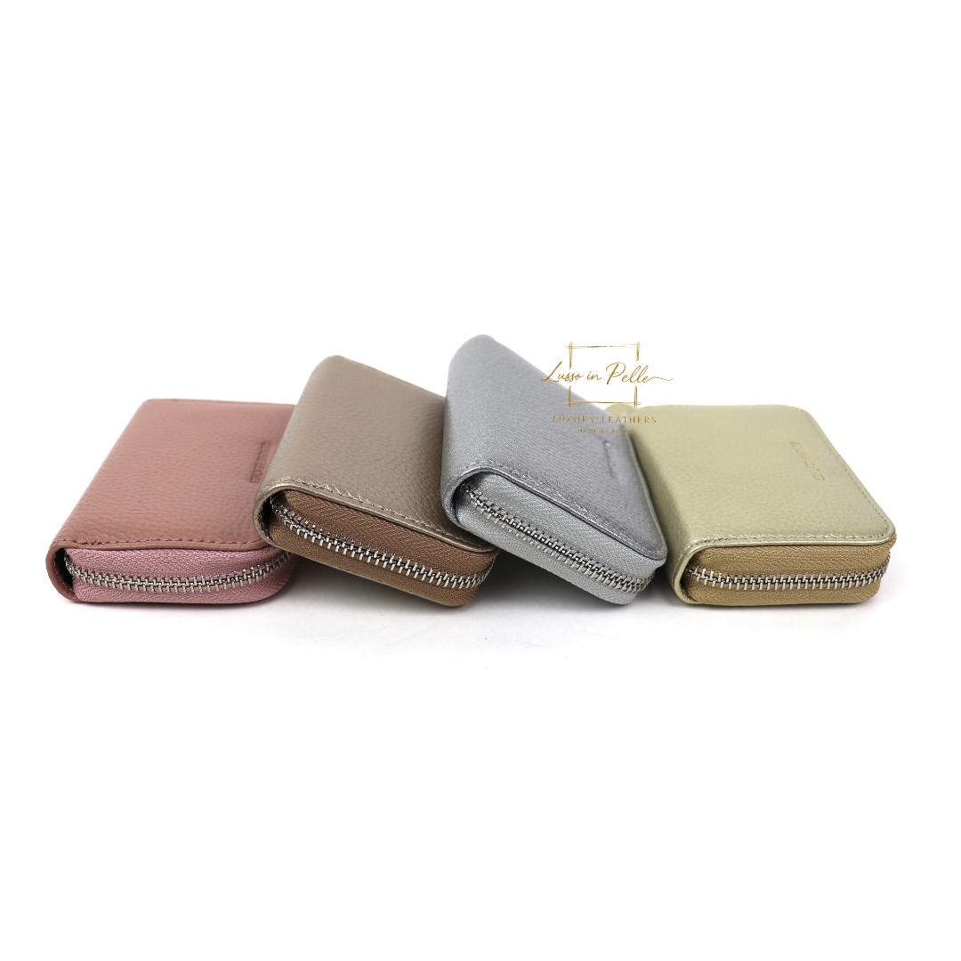 Small Leather Card Holder Wallet - Lussoinpelle 