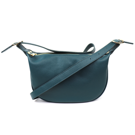 Half Moon Leather Crossbody Bag