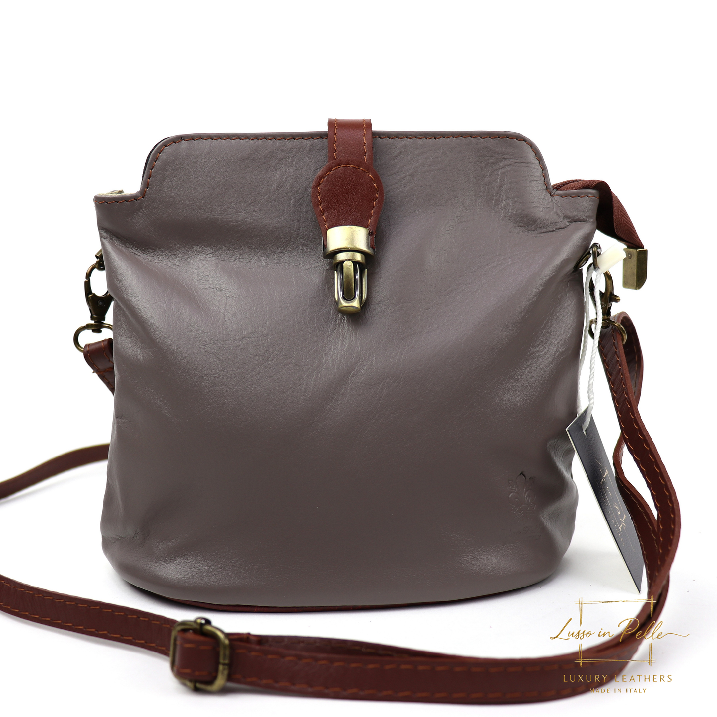 Vera Pelle Leather Crossbody Bag
