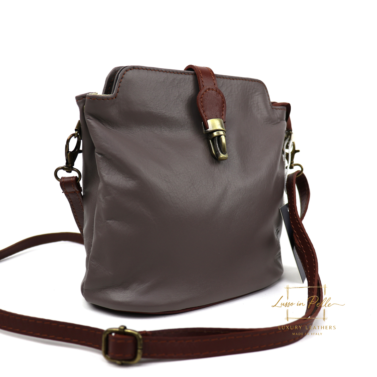 Vera Pelle Leather Crossbody Bag