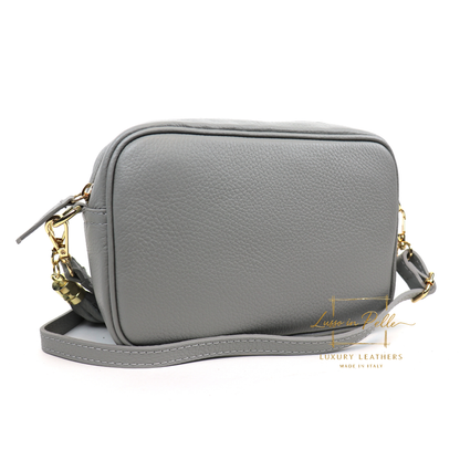 Sierra Genuine Italian Pebbled Leather Box Bag