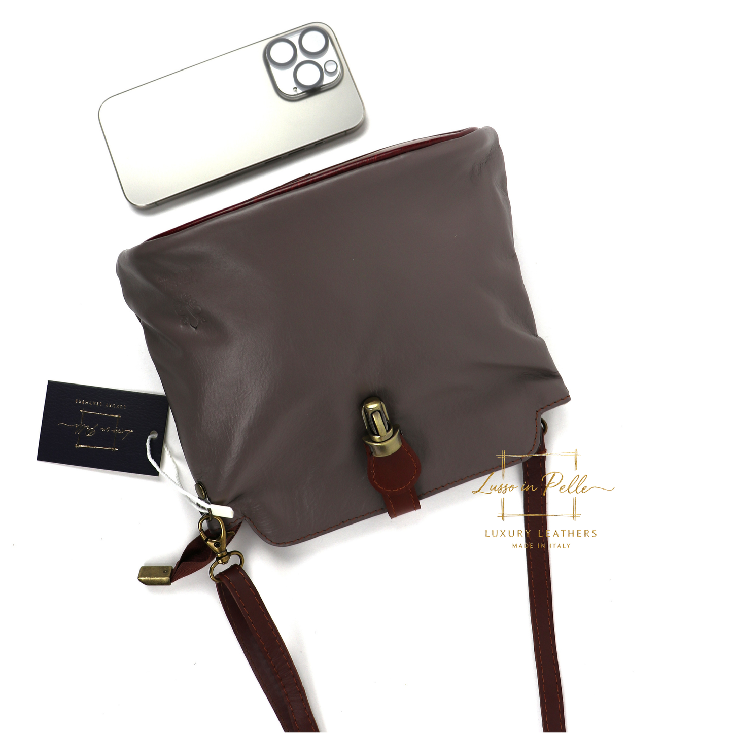 Vera Pelle Leather Crossbody Bag