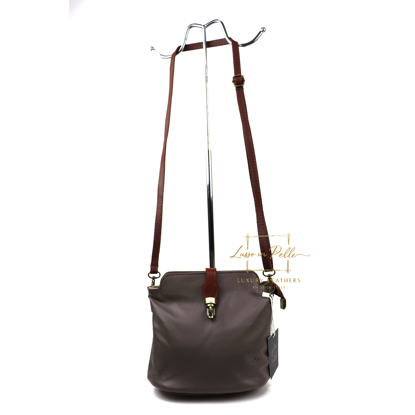 Vera Pelle Leather Crossbody Bag