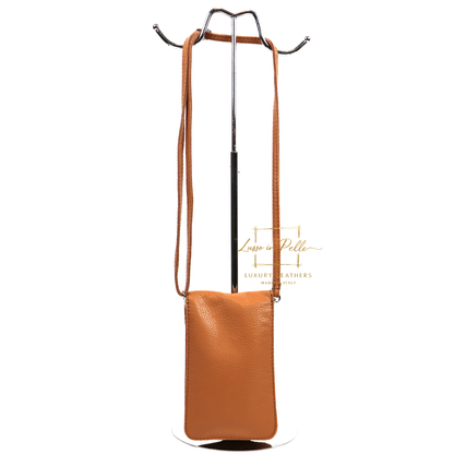 Minimalist Genuine Leather Crossbody Phone Bag