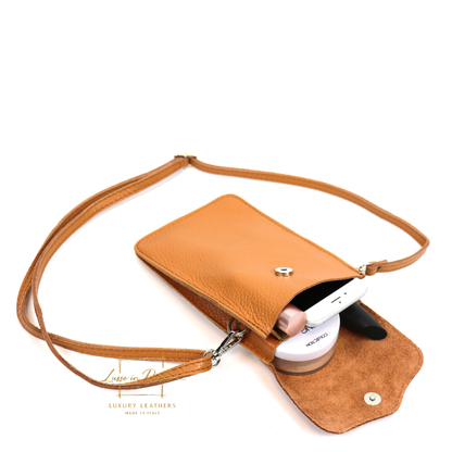 Minimalist Genuine Leather Crossbody Phone Bag