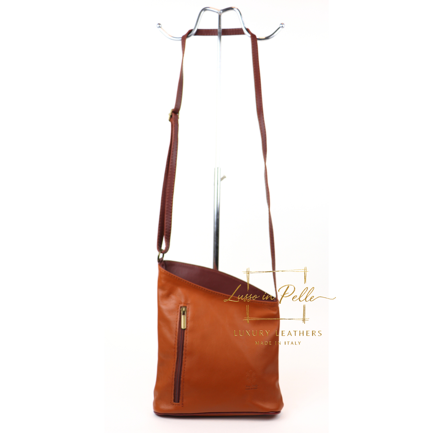 Genuine Soft Italian Leather Crossbody Messenger Handbag