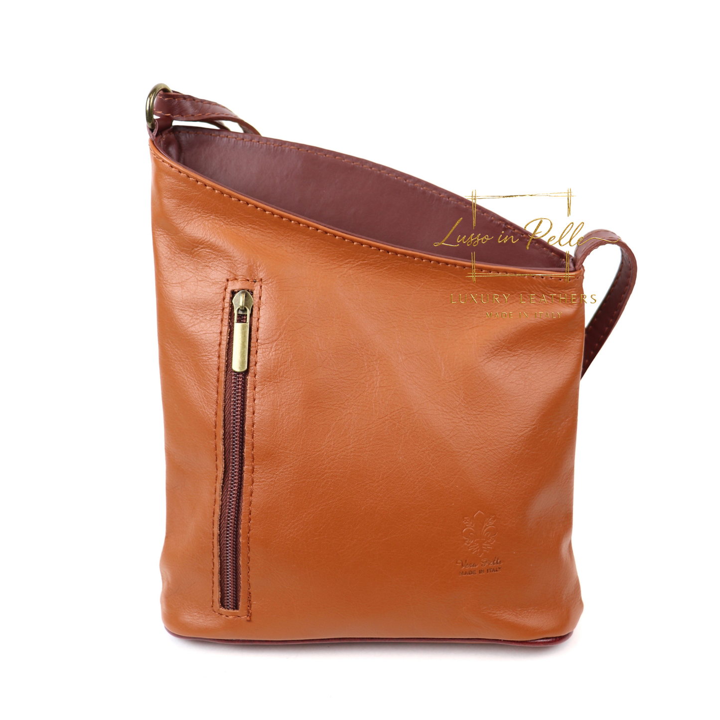 Genuine Soft Italian Leather Crossbody Messenger Handbag