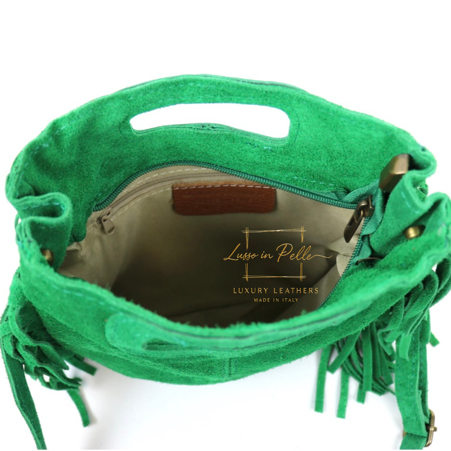 Suede Boho Tassel Crossbody Bag with Adjustable Detachable Straps