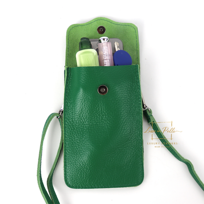 Minimalist Genuine Leather Crossbody Phone Bag
